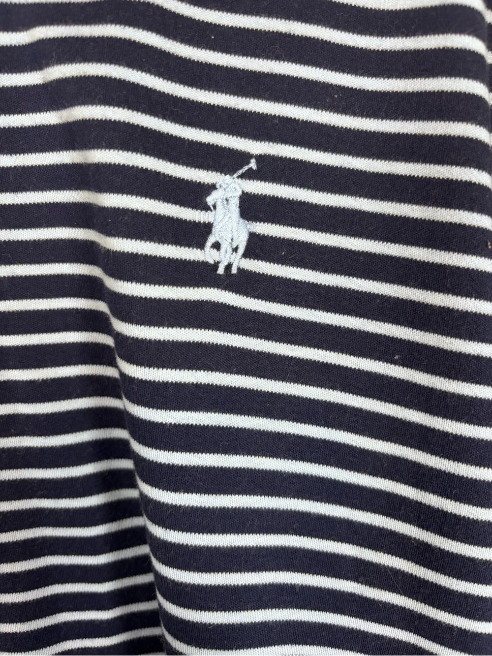 Polo by Ralph Lauren Men’s Navy & White Striped Polo Shirt